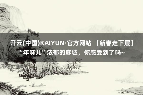 开云(中国)KAIYUN·官方网站 【新春走下层】“年味儿”浓郁的麻城，你感受到了吗~