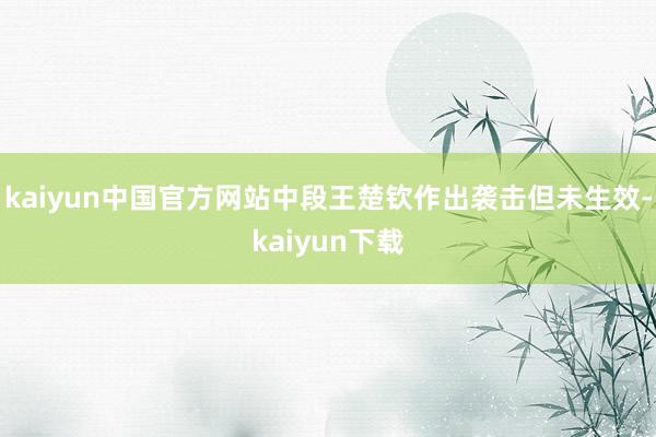 kaiyun中国官方网站中段王楚钦作出袭击但未生效-kaiyun下载