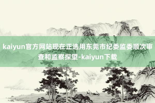 kaiyun官方网站现在正选用东莞市纪委监委顺次审查和监察探望-kaiyun下载