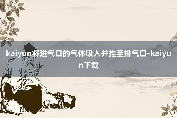 kaiyun将进气口的气体吸入并推至排气口-kaiyun下载