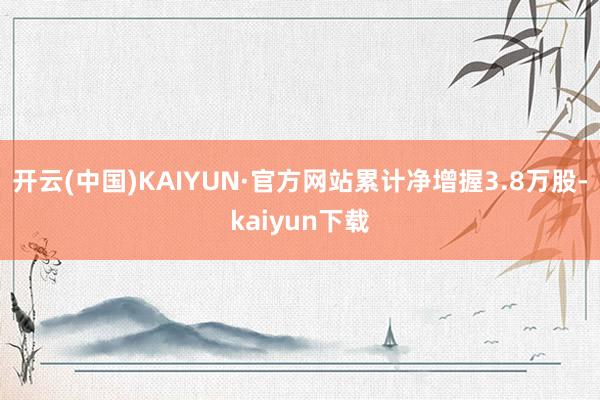 开云(中国)KAIYUN·官方网站累计净增握3.8万股-kaiyun下载